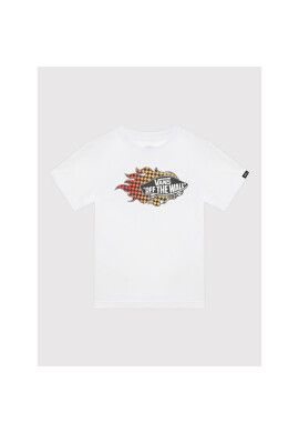 Vans Тишърт Flame VN0A7TU4 Бял Regular Fit - Pepit.bg