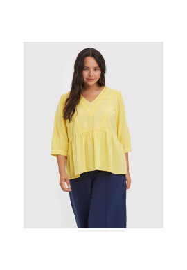 Vero Moda Curve Блуза Mavis 10267028 Жълт Regular Fit - Pepit.bg