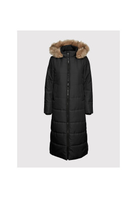 Vero Moda Curve Пухено яке Addison 10276472 Черен Regular Fit - Pepit.bg