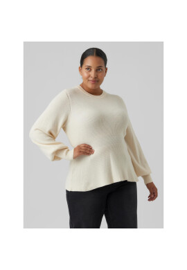 Vero Moda Curve Пуловер Holly 10276871 Екрю Regular Fit - Pepit.bg