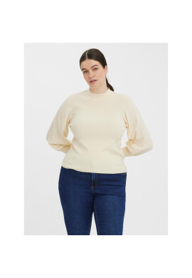 Vero Moda Curve Пуловер Hollykarispuff 10276872 Бежов Regular Fit - Pepit.bg