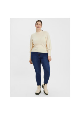 Vero Moda Curve Пуловер Hollykarispuff 10276872 Бежов Regular Fit - Pepit.bg