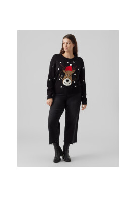 Vero Moda Curve Пуловер Tinsel 10279541 Черен Regular Fit - Pepit.bg
