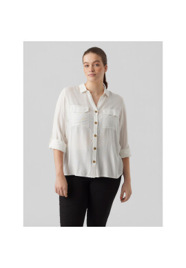 Vero Moda Curve Риза Bumpy 10276694 Бял Regular Fit - Pepit.bg