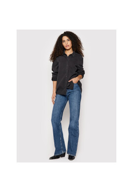 Vero Moda дънкова риза Flora 10258235 Черен Oversize - Pepit.bg