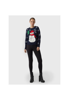 Vero Moda Пуловер Snowman 10272448 Тъмносин Regular Fit - Pepit.bg