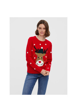 Vero Moda Пуловер Tinsel 10250538 Червен Relaxed Fit - Pepit.bg