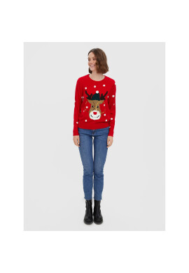 Vero Moda Пуловер Tinsel 10250538 Червен Relaxed Fit - Pepit.bg