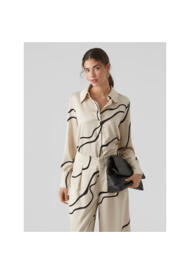 Vero Moda Риза 10295431 Екрю Regular Fit - Pepit.bg