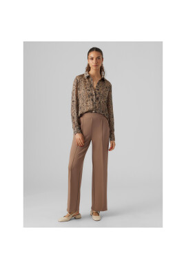 Vero Moda Текстилни панталони 10296830 Кафяв Relaxed Fit - Pepit.bg
