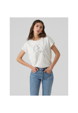 Vero Moda Тишърт 10298088 Бял Box Fit - Pepit.bg