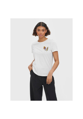 Vero Moda Тишърт Fayfrancis 10276823 Бял Regular Fit - Pepit.bg