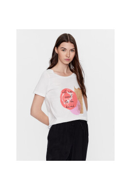 Vero Moda Тишърт Pamala 10284321 Бял Regular Fit - Pepit.bg