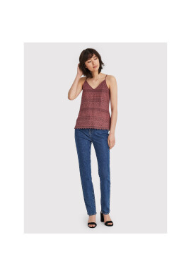 Vero Moda топ Honey 10190150 Бордо Regular Fit - Pepit.bg