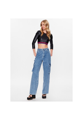 Versace Jeans Couture Блуза 74HAH218 Черен Regular Fit - Pepit.bg