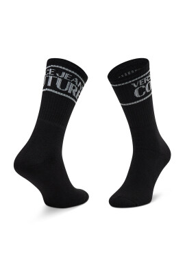 Versace Jeans Couture Чорапи дълги дамски 72YA0J04 Черен - Pepit.bg
