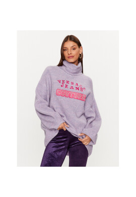 Versace Jeans Couture Поло 75HAFM08 Виолетов Oversize - Pepit.bg