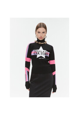Versace Jeans Couture Поло 75HAFM52 Черен Regular Fit - Pepit.bg