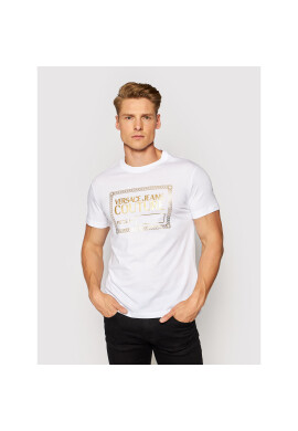 Versace Jeans Couture Тишърт 71GAHT27 Бял Regular Fit - Pepit.bg
