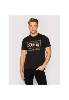 Versace Jeans Couture Тишърт 71GAHT27 Черен Regular Fit - Pepit.bg