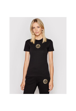 Versace Jeans Couture Тишърт 71HAHT10 Черен Regular Fit - Pepit.bg