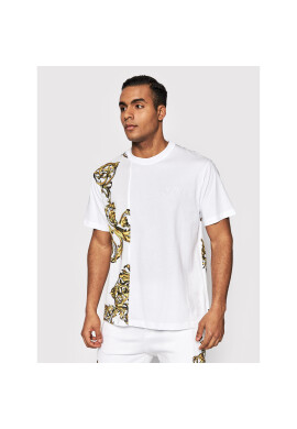 Versace Jeans Couture Тишърт 72GAH6R9 Бял Regular Fit - Pepit.bg