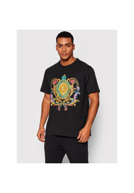 Versace Jeans Couture Тишърт 72GAHF02 Черен Regular Fit - Pepit.bg