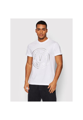 Versace Jeans Couture Тишърт 72GAHT03 Бял Regular Fit - Pepit.bg