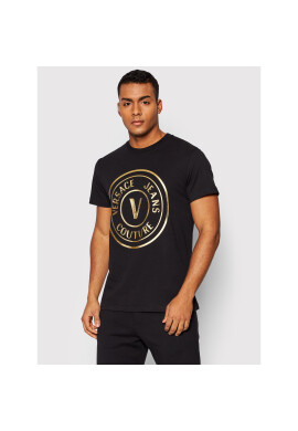 Versace Jeans Couture Тишърт 72GAHT03 Черен Regular Fit - Pepit.bg