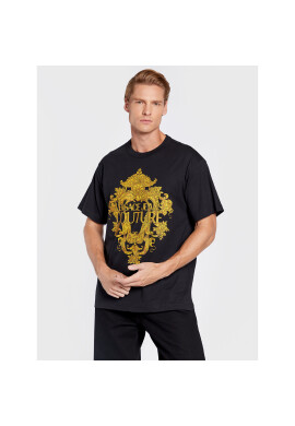Versace Jeans Couture Тишърт 73GAHP02 Черен Regular Fit - Pepit.bg