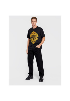 Versace Jeans Couture Тишърт 73GAHP02 Черен Regular Fit - Pepit.bg