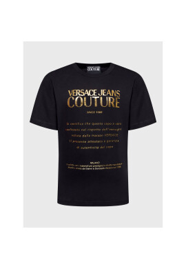 Versace Jeans Couture Тишърт 73GAHT26 Черен Regular Fit - Pepit.bg