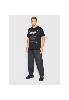Versace Jeans Couture Тишърт 73GAHT29 Черен Regular Fit - Pepit.bg