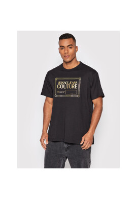Versace Jeans Couture Тишърт 73GAHT31 Черен Regular Fit - Pepit.bg