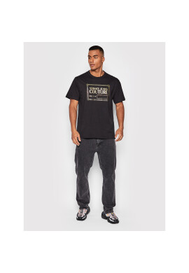 Versace Jeans Couture Тишърт 73GAHT31 Черен Regular Fit - Pepit.bg