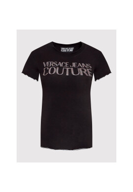 Versace Jeans Couture Тишърт 73HAHT02 Черен Regular Fit - Pepit.bg
