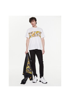 Versace Jeans Couture Тишърт 74GAH617 Бял Regular Fit - Pepit.bg