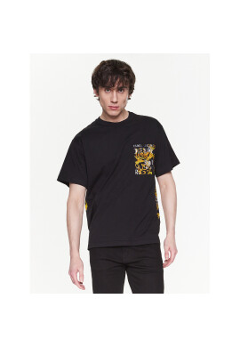 Versace Jeans Couture Тишърт 74GAH6R0 Черен Regular Fit - Pepit.bg