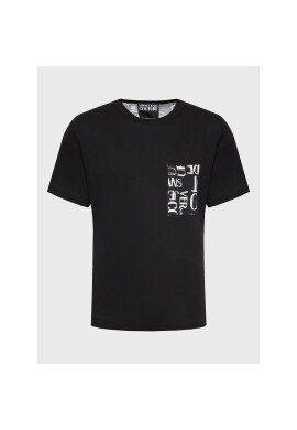 Versace Jeans Couture Тишърт 74GAH6R2 Черен Regular Fit - Pepit.bg