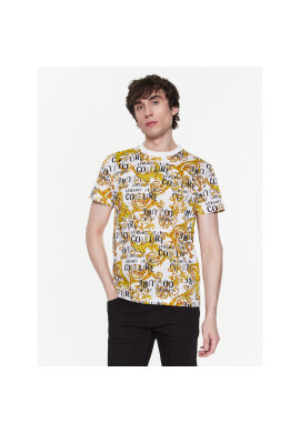 Versace Jeans Couture Тишърт 74GAH6S0 Бял Regular Fit - Pepit.bg