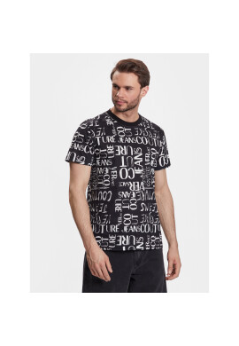 Versace Jeans Couture Тишърт 74GAH6S2 Черен Regular Fit - Pepit.bg