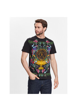 Versace Jeans Couture Тишърт 74GAH6SG Черен Regular Fit - Pepit.bg