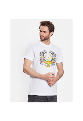 Versace Jeans Couture Тишърт 74GAHF01 Бял Regular Fit - Pepit.bg
