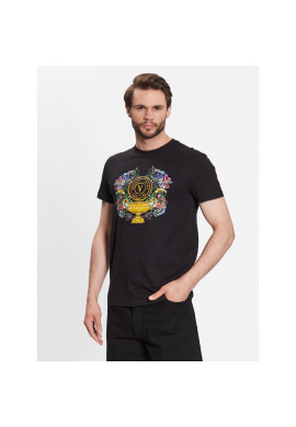 Versace Jeans Couture Тишърт 74GAHF01 Черен Regular Fit - Pepit.bg