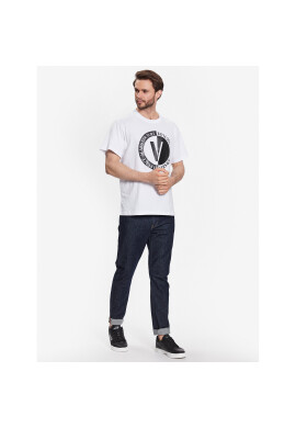 Versace Jeans Couture Тишърт 74GAHI07 Бял Regular Fit - Pepit.bg