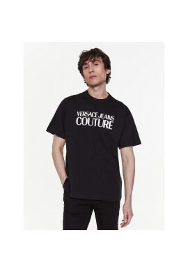 Versace Jeans Couture Тишърт 74GAHT03 Черен Regular Fit - Pepit.bg