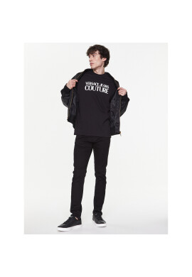 Versace Jeans Couture Тишърт 74GAHT03 Черен Regular Fit - Pepit.bg