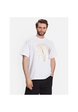 Versace Jeans Couture Тишърт 74GAHT05 Бял Regular Fit - Pepit.bg