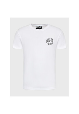 Versace Jeans Couture Тишърт 74GAHT06 Бял Regular Fit - Pepit.bg