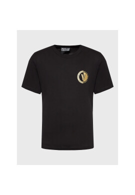 Versace Jeans Couture Тишърт 74GAHT10 Черен Regular Fit - Pepit.bg